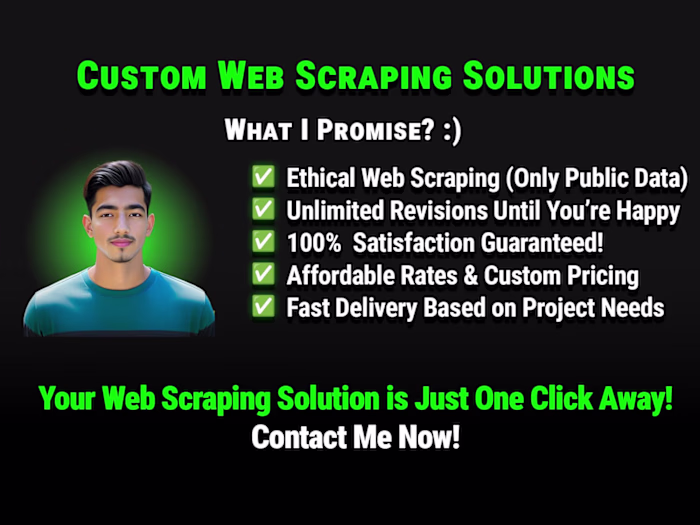 Custom web scraping and data extraction solutions using python