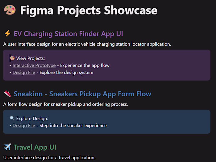 Figma Projects Showcase