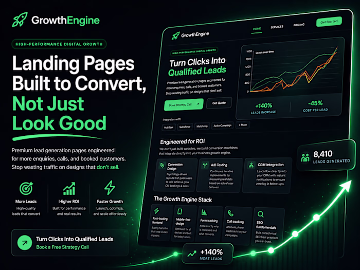 Premium Agency Landing Page for Growth Engine