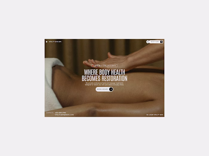 VITALITY - Website @ Webflow