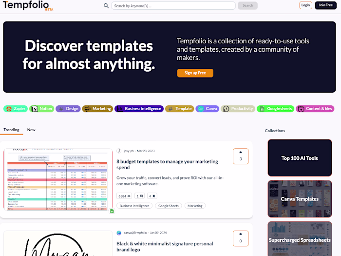 Tempfolio - Project Manager