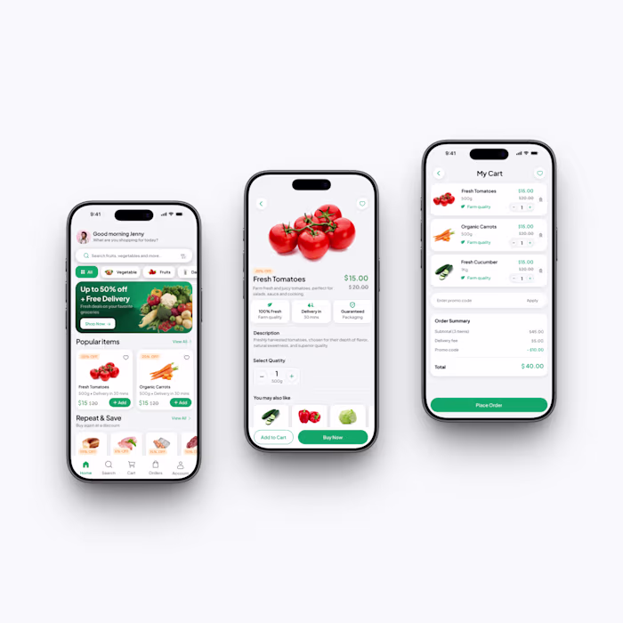 A modern grocery shopping app