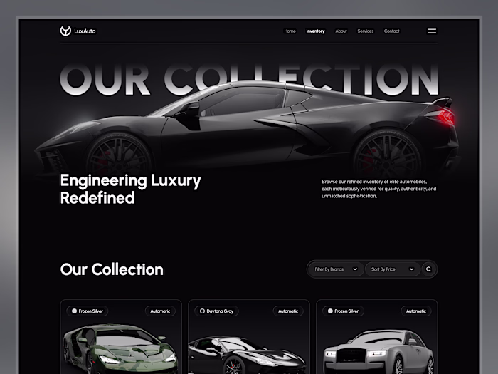 Automotive E-commerce UI — Premium