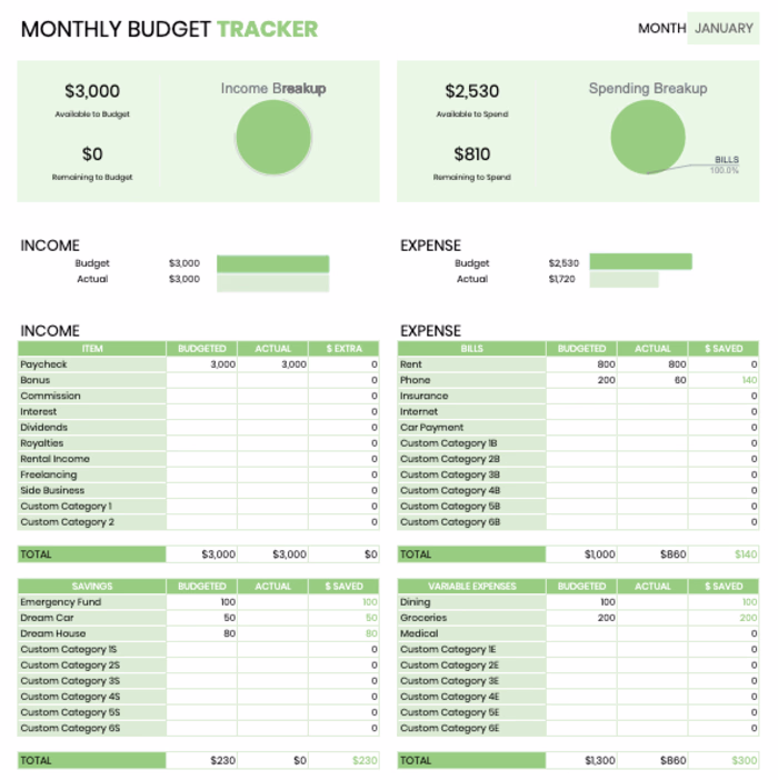 Expense Tracker Template