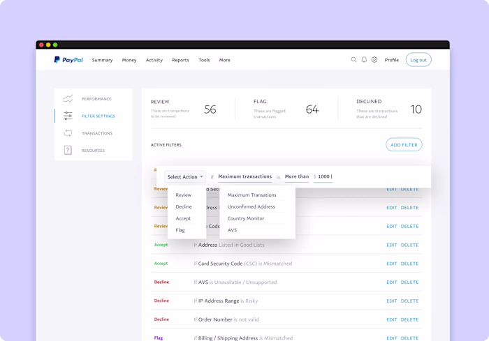 Finance Web App -Payments Fraud Detection System 