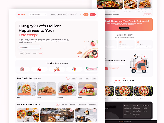 Food Delivery Website :: Behance