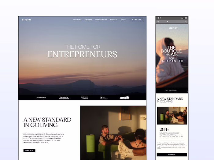 Circles House Website Redesign – From Wix to Webflow