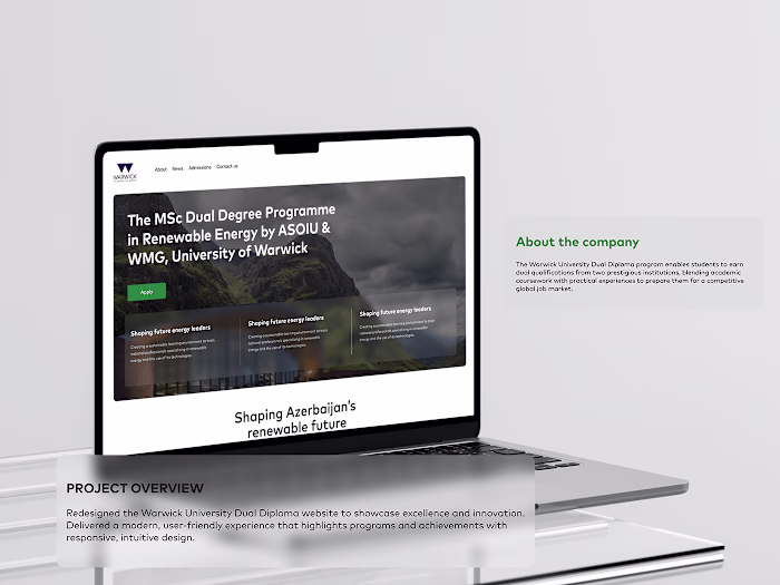 Warwick University Dual Programme Redesign