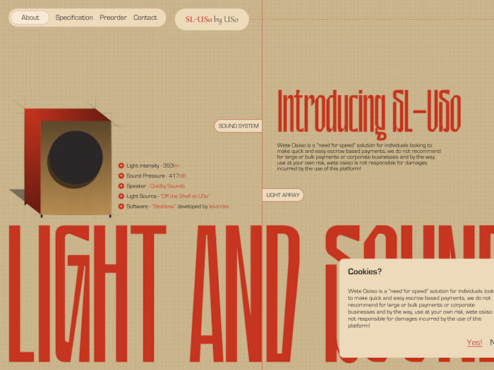 SL-USo - Speaker design concept website 