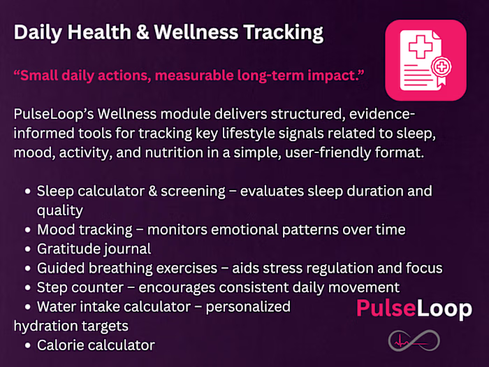 Daily Health & Wellness Tracking