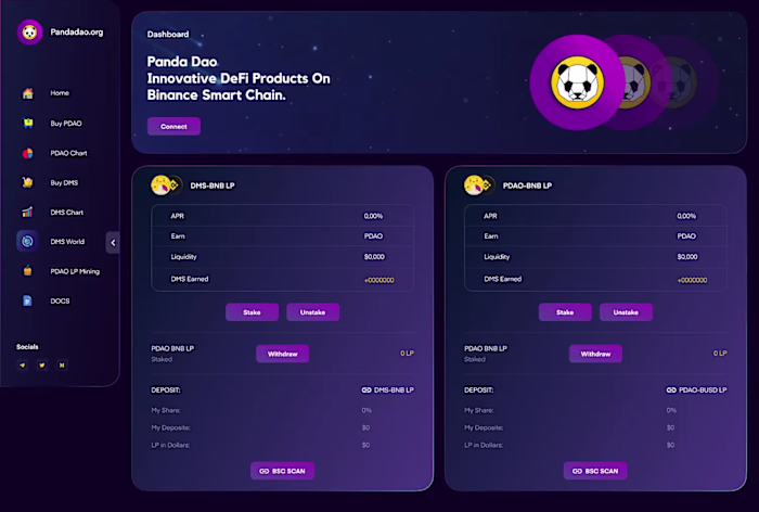 PDAO DeFi Dashboard Design