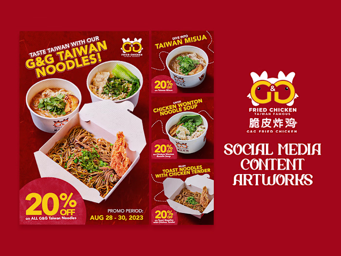 G&G Taiwan Fried Chicken Social Media Content Artworks