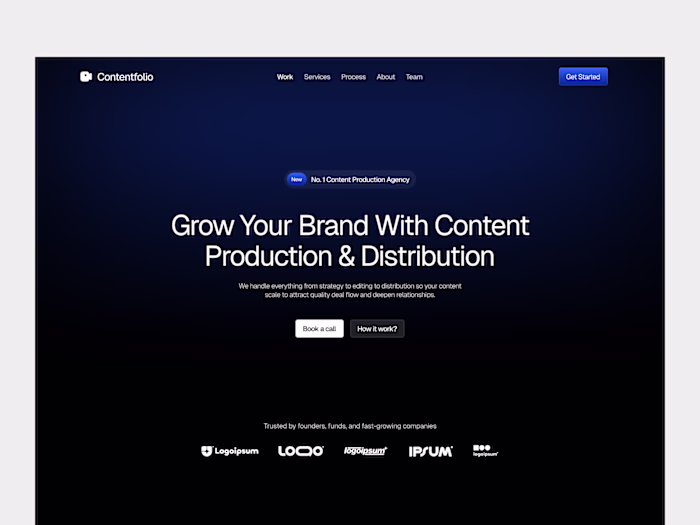 Landing Page Design for Contentfolio