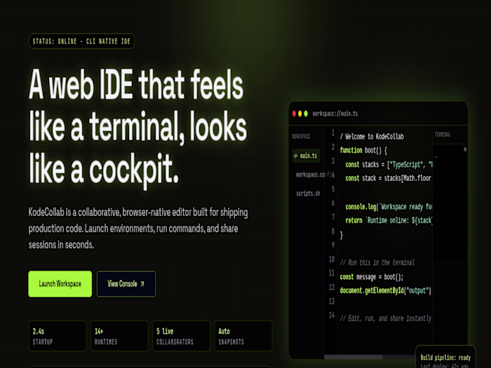 KodeCollab Web IDE Development