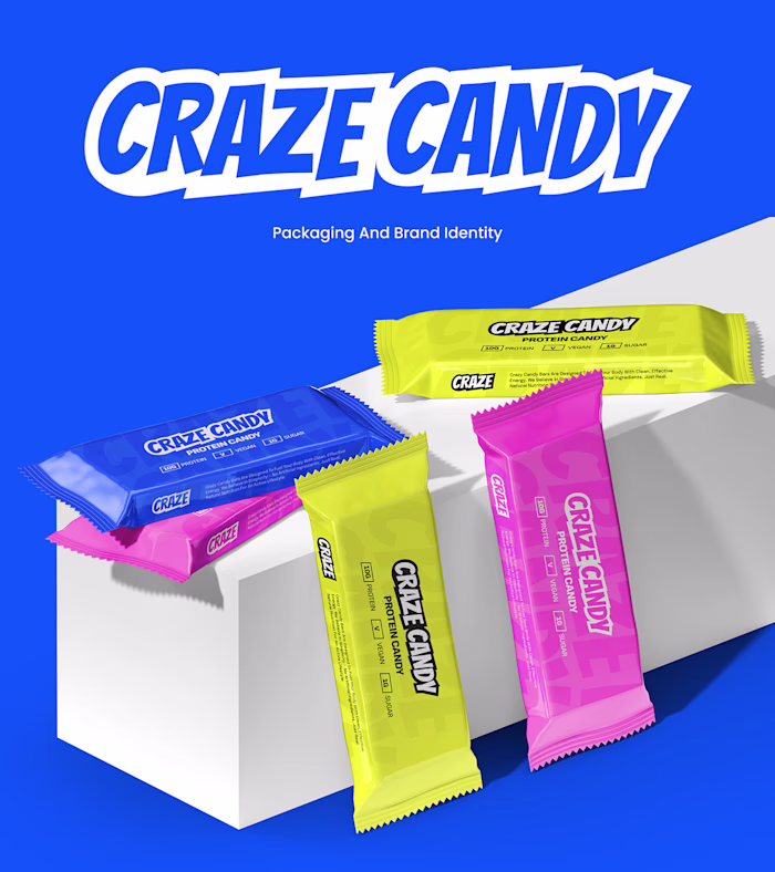 I designed the complete branding for Candy Craze, a fun and ...