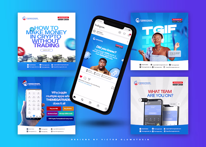 SOCIAL MEDIA DESIGNS for trading app