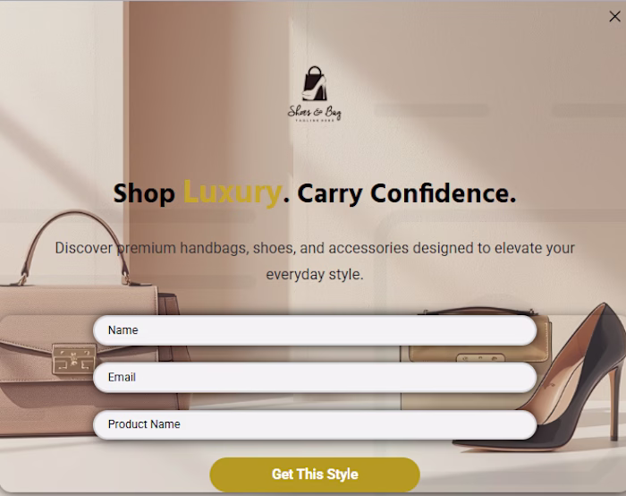 E-commerce Conversion Kit: Luxury Handbags
Showcasing