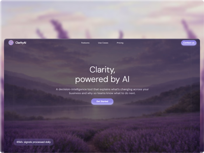 ClarityAI — Structured AI SaaS Landing Architecture