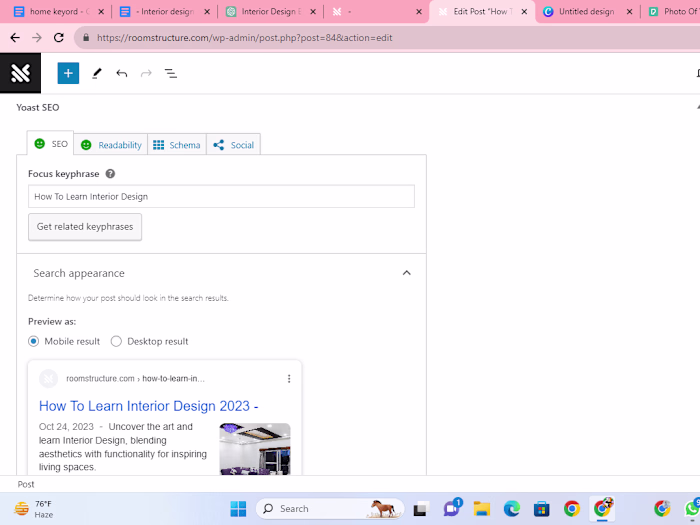 search engine optimization using Yoast