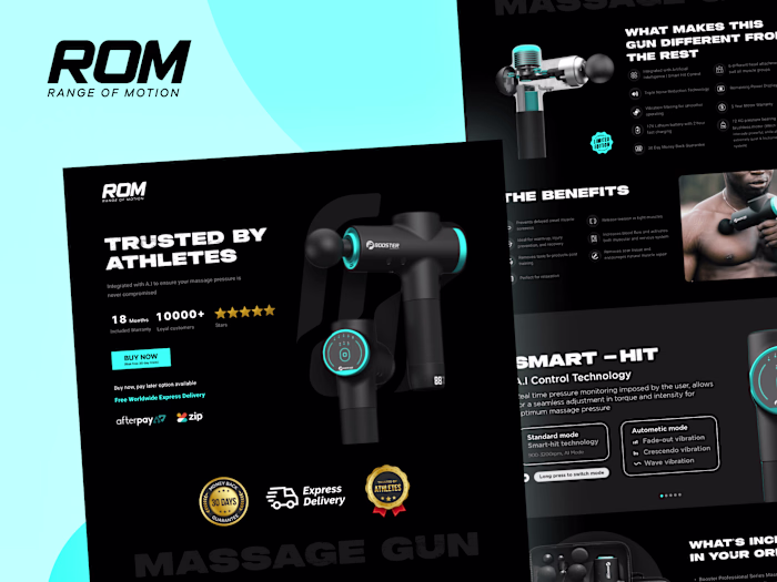 ROM (Range of motion) Autralia Website UI