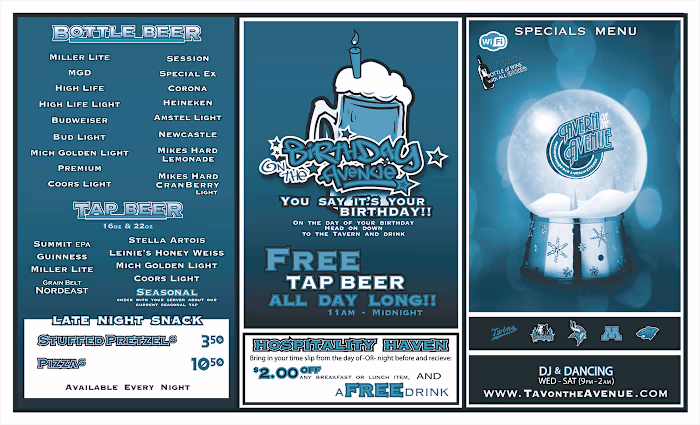 Specials Menu/Calendar