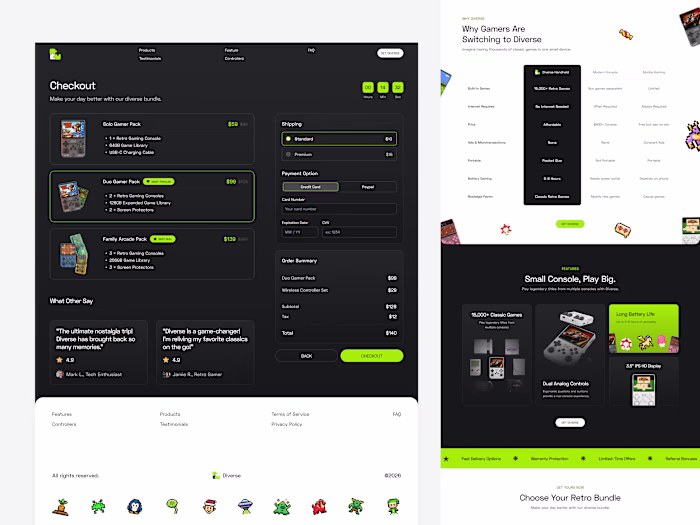 Retro Gaming Console E-commerce Website