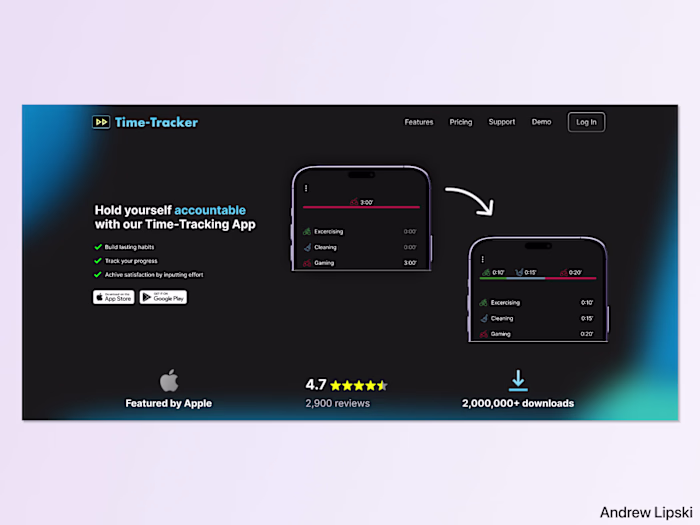 Website for a Productivity App