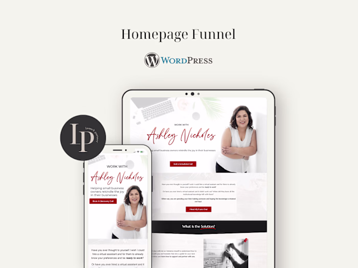 Homepage Funnel Build for Online Business Manager