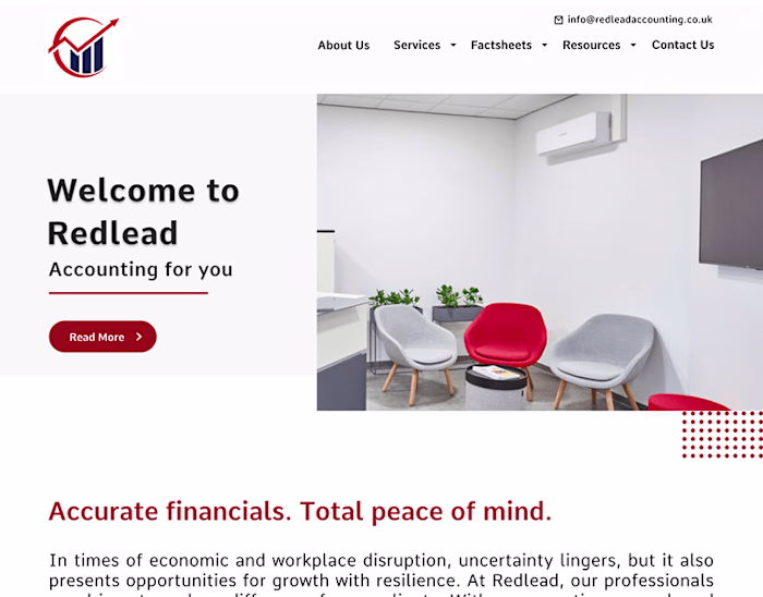 Accounting website Homepage on Behance