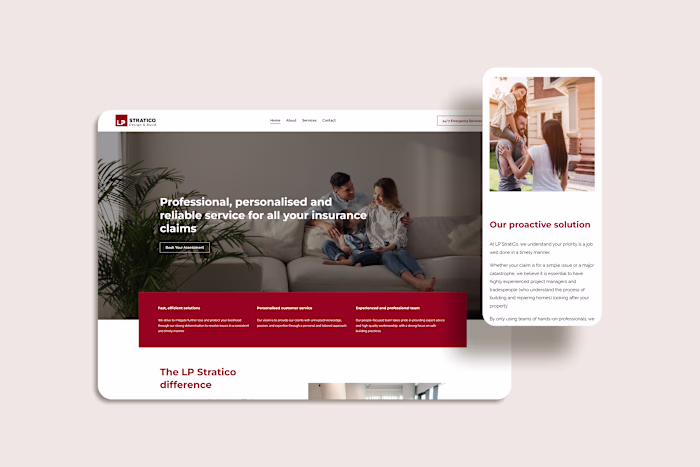 Squarespace Redesign for Boutique Building Insurance Company