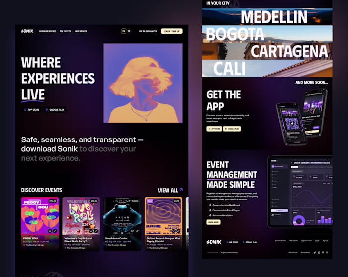 Sonik.fm Event Platform Development