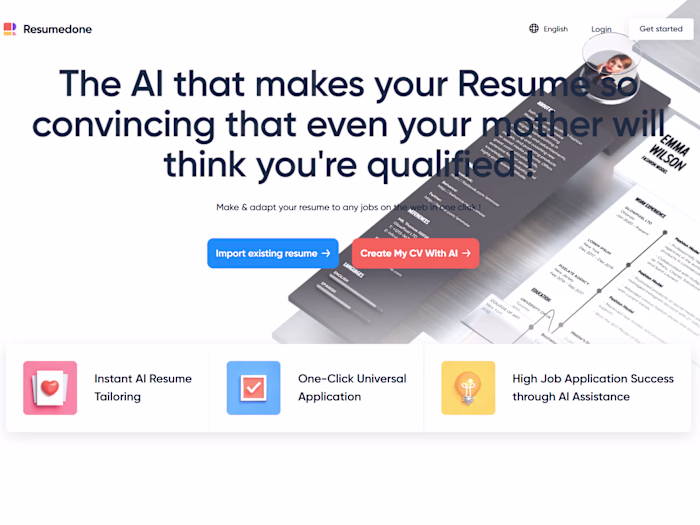 Best AI-powered Online CV/Resume Builder - Resumedone