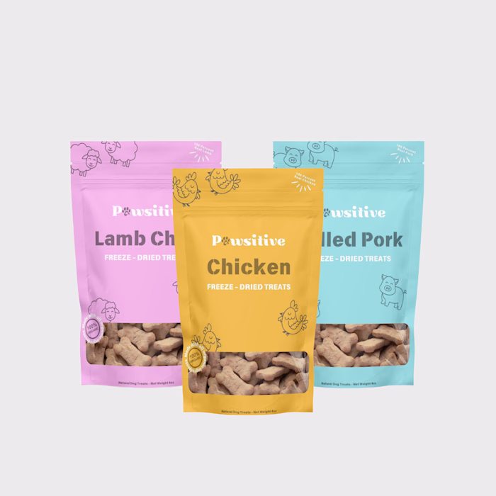 Product/Label Design for - PAWSITIVE - freeze dried treats