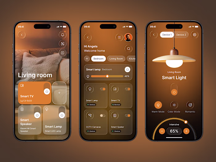 AI / SMARTER HOME CONTROL MOBILE APP UI