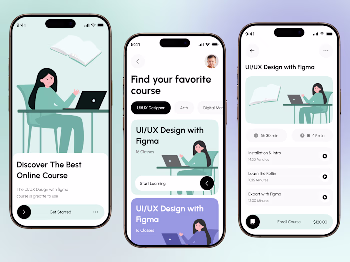 Learnify – Online Learning Mobile App UI
