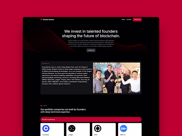 Draper Dragon Framer Site Enhancement