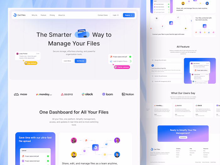 Owl Files - Document Management Landing Page