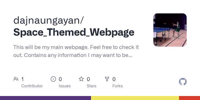 Space-Themed Webpage