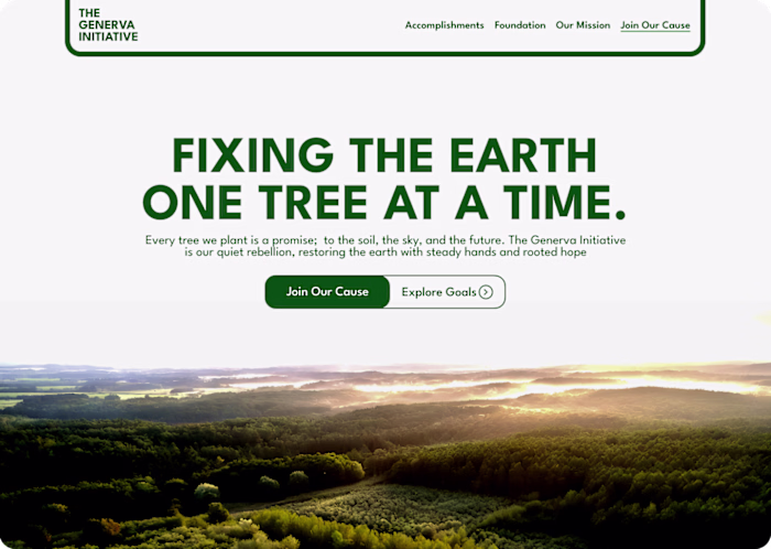 Hero Section for a climate control company.