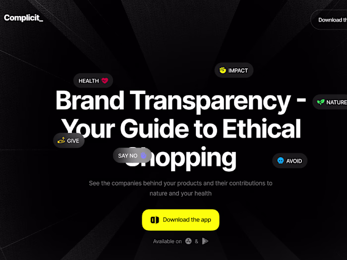 Complicit – Ethical Shopping Assistant