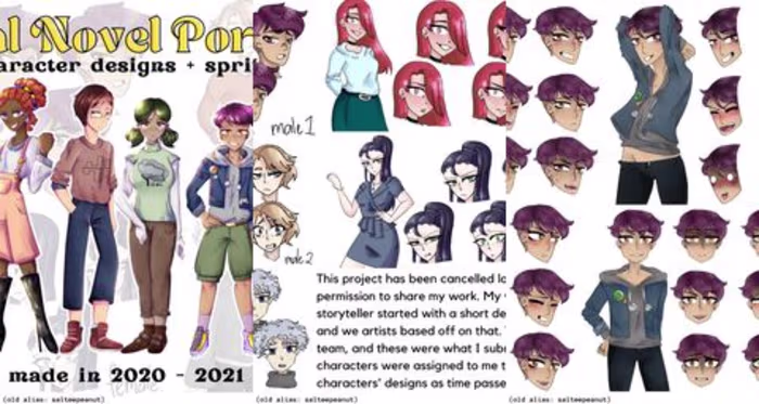 My Character Design Work for a Visual Novel
