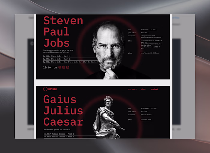 How to Take Over the World Podcast Website Design