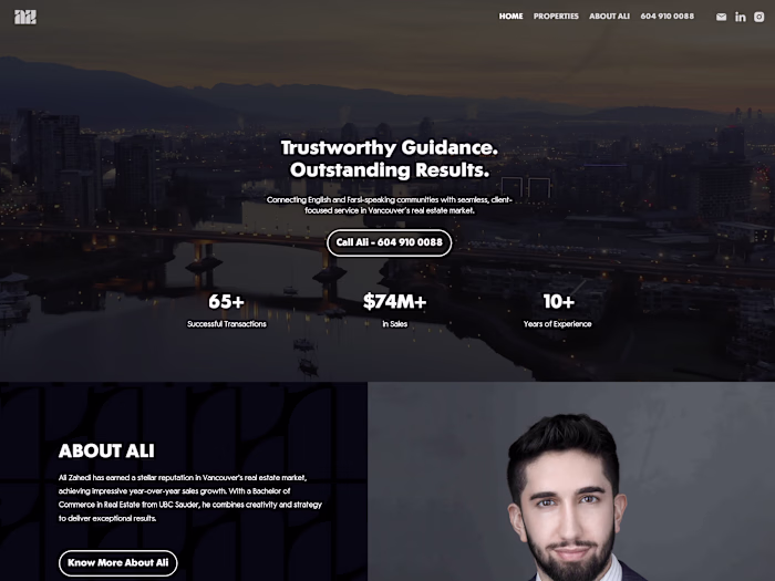 Zahedi Real Estate Website built from scratch 