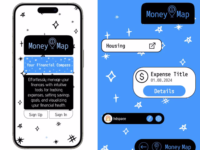 Finance tracker mobile app design