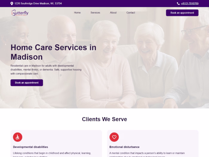 Website design Butterfly