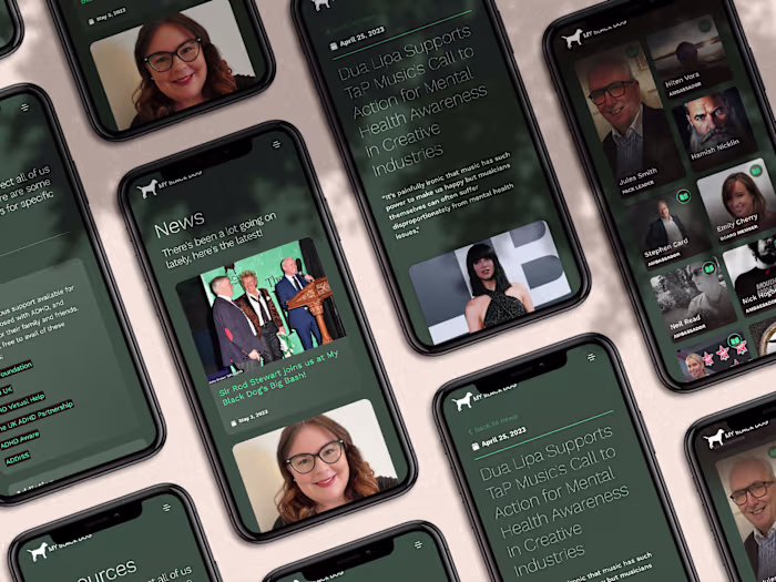 New charity website design for mental health chat service