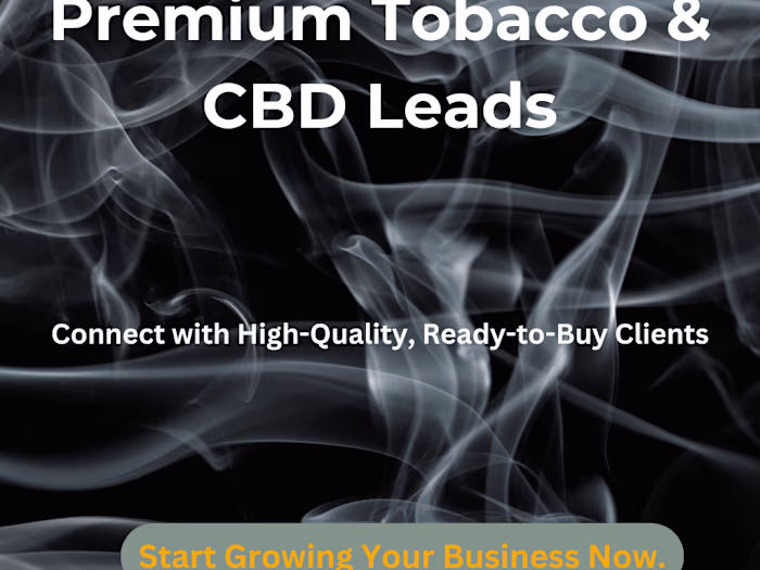 Exclusive hot sales-ready Tobacco and CBD products leads