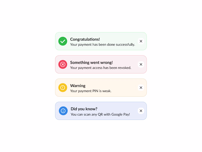 Flash Message UI – Alerts, Tips & Toasts 📱