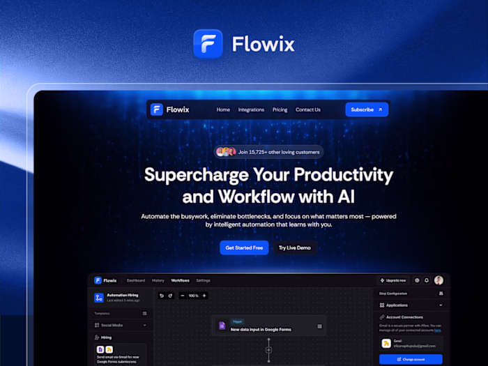 Flowix : AI SaaS & Automation Framer Website Template