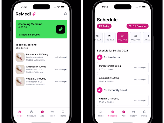 ReMedi Medicine Management App Development